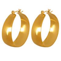 Titanium Steel Earrings, Vacuum Ion Plating, fashion jewelry & for woman 34*36mm,29*30mm 