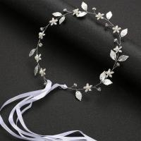 Headband, Zinc Alloy, with Plastic Pearl, fashion jewelry & for woman & with rhinestone 360mm 