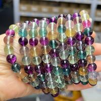 Gemstone Bracelets, Natural Fluorite, Round, polished, fashion jewelry & for woman Approx 18 cm 