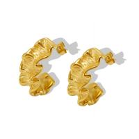 Stainless Steel Rhinestone Stud Earring, 304 Stainless Steel, 18K gold plated & for woman & with rhinestone, 14-33mm 