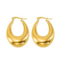 Stainless Steel Leverback Earring, 304 Stainless Steel, 18K gold plated & for woman, 17-38mm 