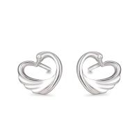 Sterling Silver Stud Earring, 925 Sterling Silver, Swan & for woman & hollow 