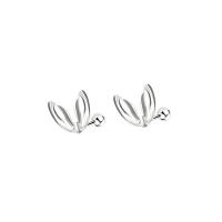 Sterling Silver Stud Earring, 925 Sterling Silver, fashion jewelry & for woman, silver color 