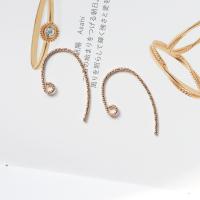 Composant anneau en laiton pour boucle d'oreille, 14K rempli d’or, DIY & avec boucle Vendu par paire