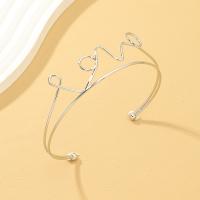 Zinc Alloy Cuff Bangle, plated, fashion jewelry & for woman & hollow Inner Approx 90mm 