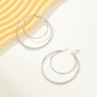 Zinc Alloy Hoop Earring, plated, fashion jewelry & for woman [