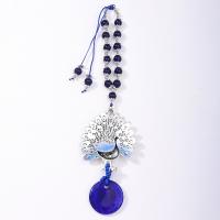 Hanging Ornaments, Zinc Alloy, with Glass, for home and office, blue 