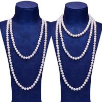 Collier en mer du Sud Shell Pull, Shell Pearl, Rond, Naturel & bijoux de mode & longueur différente pour le choix & pour femme, blanc, 8mm, Vendu par brin[