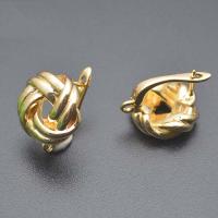 Brass Lever Back Earring Component, plated, DIY & hollow 