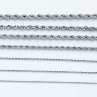 Titan Stahl Kette Halskette, Titanstahl, Modeschmuck & unisex & verschiedene Größen vorhanden, originale Farbe, frei von Nickel, Blei & Kadmium, verkauft von PC