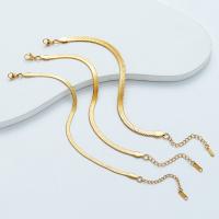 Titanium Steel Bracelet & Bangle, Vacuum Ion Plating, fashion jewelry & Unisex golden, nickel, lead & cadmium free Approx 21 cm 