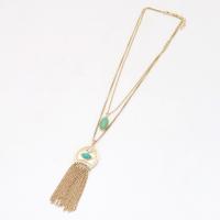 Fashion Fringe Necklace, Zinc Alloy, Double Layer & fashion jewelry & for woman Approx 17.71 Inch, Approx 20.86 Inch 