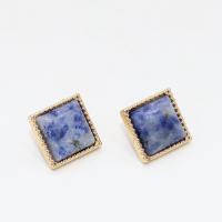 Gemstone Stud Earring, Zinc Alloy, fashion jewelry & for woman 20mm [