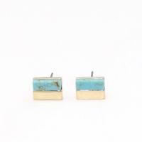 Turquoise Zinc Alloy Earring, with turquoise, fashion jewelry & for woman [