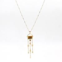 Fashion Fringe Necklace, Zinc Alloy, with Resin, fashion jewelry & for woman Approx 27.55 Inch 