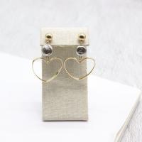 Zinc Alloy Stud Earring, with Brass, fashion jewelry & for woman, 55mm 