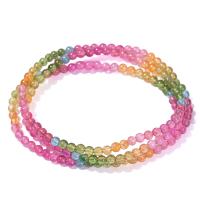Bracelet de tourmaline, Rond, bijoux de mode & multicouche & pour femme, multicolore, 3mm Environ 70 cm, Vendu par brin