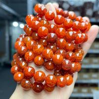 Dragon Veins Agate Bracelets, Round, polished, fashion jewelry & Unisex red Approx 18 cm [