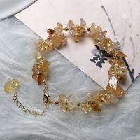 Quartz Bracelets, Citrine, for woman, yellow Approx 38 cm [