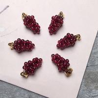 Gemstone Jewelry Pendant, Garnet, Grape, plated, DIY & for woman, purple [