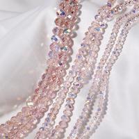 Mode Kristall Perlen, DIY & verschiedene Größen vorhanden, hellrosa, verkauft von Strang