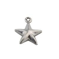 Stainless Steel Star Pendant, 304 Stainless Steel, plated, DIY Approx 1mm [