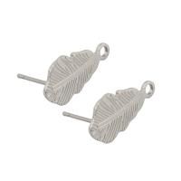 Stainless Steel Earring Stud Component, 304 Stainless Steel, plated, DIY, silver color Approx 1mm [