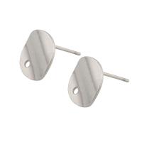 Stainless Steel Earring Stud Component, 304 Stainless Steel, plated, DIY, silver color Approx 1.5mm [