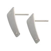 Stainless Steel Earring Stud Component, 304 Stainless Steel, plated, DIY, silver color Approx 0.8mm [