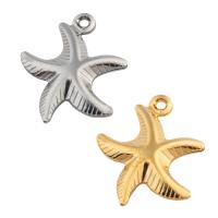 Stainless Steel Star Pendant, 304 Stainless Steel, Starfish, plated, DIY Approx 1mm 