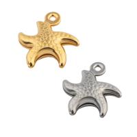 Stainless Steel Star Pendant, 304 Stainless Steel, Starfish, plated, DIY Approx 1mm [