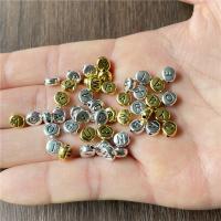 Perles intercalaires en alliage de zinc, ovale plat, Placage, Vintage & modèle mixte & DIY, plus de couleurs à choisir Vendu par sac