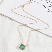 Gemstone Necklaces, Zinc Alloy, with Gemstone, fashion jewelry & for woman Approx 18.5 Inch 