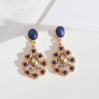 Gemstone Drop Earring, Zinc Alloy, fashion jewelry & for woman 
