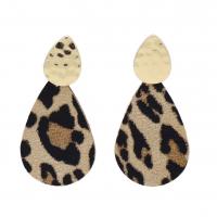 Zinc Alloy Drop Earring, with Cloth, fashion jewelry & for woman, 55mm 