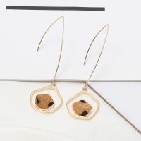 Zinc Alloy Drop Earring, with Velveteen & fashion jewelry & for woman 