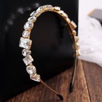Hair Bands, Zinc Alloy, fashion jewelry & for woman & with rhinestone, golden, Inner Approx 120mm 
