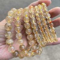 Quartz Bracelets, Rutilated Quartz, Round, polished, fashion jewelry & Unisex golden Approx 18 cm [