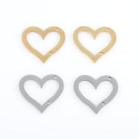 pendentifs de cœur en inox , Acier inoxydable 304, coeur, Placage, DIY, plus de couleurs à choisir Vendu par PC