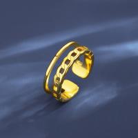 Titanium Steel Finger Ring, Vacuum Ion Plating, fashion jewelry & for woman, gold, 6.9mm 