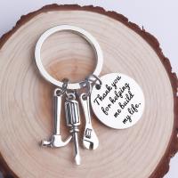 Stainless Steel Key Chain, polished, Unisex & with letter pattern, original color, 25mm 
