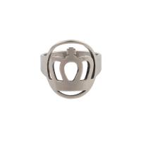 Stainless Steel Finger Ring, 304 Stainless Steel, plated, Unisex, silver color, US Ring .5 