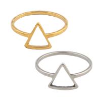 Stainless Steel Finger Ring, 304 Stainless Steel, Triangle, plated, Unisex US Ring .5 