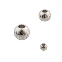 304 Stainless Steel Spacer Bead, Round, plated, DIY original color [