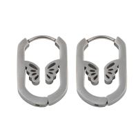Stainless Steel Leverback Earring, 304 Stainless Steel, Butterfly, plated, for woman, original color 