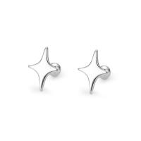 Sterling Silver Stud Earring, 925 Sterling Silver, fashion jewelry & for woman, silver color 