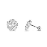 Sterling Silver Stud Earring, argent sterling 925, bijoux de mode & pour femme, argent Vendu par paire