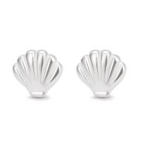 Sterling Silver Stud Earring, 925 Sterling Silver, Shell, fashion jewelry & for woman, silver color 