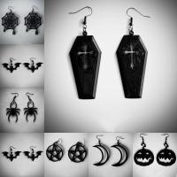 Acrylic Drop Earring, fashion jewelry & for woman, black 