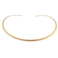 Halsband Halskette, 304 Edelstahl, Vakuum-Ionen-Beschichtung, Modeschmuck & für Frau, goldfarben, 136x142x2mm, verkauft von PC